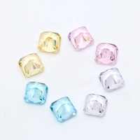 Yingma gemmes 5A + pierre synthétique en zircon cubique, taille carrée, 7x7mm à 10x10mm