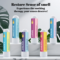 Restez éveillé et rafraîchi pendant le travail, la conduite et les voyages grâce à l'inhalateur nasal portable au menthol et aux arômes végétaux rafraîchissants.