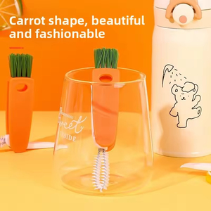 1. Ensemble de brosses de nettoyage multifonctionnelles pour cuisine, mini nettoyeur de tasses et bouteilles, 3-en-1 pliable en plastique pour le nettoyage des fentes et des rainures des thermos - Product Image 2