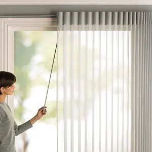 Factory Sales Transparent Acrylic Wand Customize Length All-purpose Curtains Sticks With Metal Snap