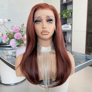 Perruque synthétique résistante à la chaleur, rouge cuivré transparent, mi-longue, à couches, pour fêtes et usage quotidien – Meilleure vente, prix usine réduit - Product Image 1