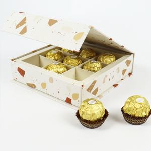 Boîtes en papier rigide personnalisables et écologiques pour chocolats, avec finition mate et fermeture magnétique dorée, vente en gros - Product Image 3