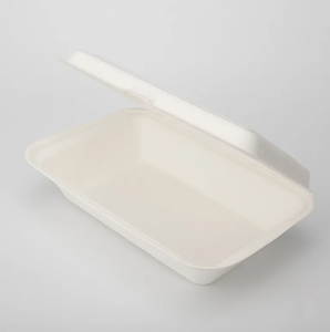 White Bagasse 750mL Rectangular Takeaway <b>Container</b> Compostable Eco Friendly Food Packaging Box Sugarcane Fiber for Cafes - Product Image 5