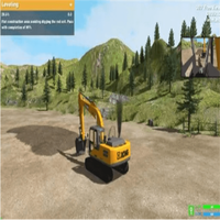 Simulador de conducción de construcción, simulador de excavadora, práctica, operación, simulación de excavadora