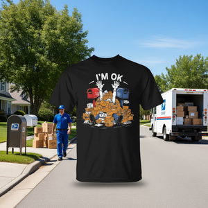Camiseta I'm Ok Postal Worker Mail Carrier, unisex, cuello redondo, manga corta, camisa promocional para adultos - Product Image 2