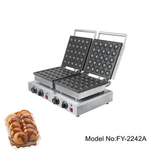 Fabricant de gaufres électriques en acier inoxydable Machine néerlandaise Mini Pancakes Maker - Product Image 2