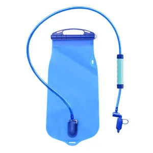 Yürüyüş açık taşınabilir hidrasyon kesesi su arıtıcısı yerçekimi su filtre torbası