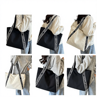 Bolso de Mano de Lona Vintage para Mujer con Logotipo Personalizado, Bolso de Playa, Bolso de Viaje de Fin de Semana, Bolso de Compras Extra Grande