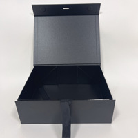 Boîte cadeau magnétique rigide personnalisée avec ruban, boîte d'emballage pliable et repliable pour bijoux, vêtements, cosmétiques et accessoires
