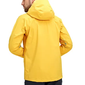 High Quality Unisex Yellow Outdoor Softshell Jacket Custom Windbreaker Casual Style Wholesale Waterproof Jacket For Men