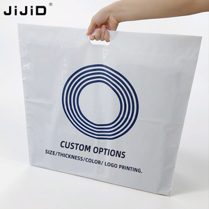JIJID Sacs en Plastique à Poignées Découpées pour Emballage de Vêtements de Boutique, Impression de Logo Personnalisée, Sacs de <span class=keywords><strong>Courses</strong></span> de Marque sur Mesure - Product Image 5