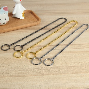 Tienda de accesorios para mascotas, cadena de serpiente de acero inoxidable chapada en oro, collar de perro pequeño de Metal, collares de Chihuahua - Product Image 2