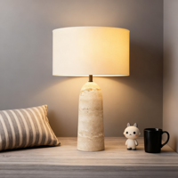 JACKSUN-Lampe de table rétro en pierre française Wabi-Sabi pour salon, bureau ou chambre à coucher en maison d'hôtes