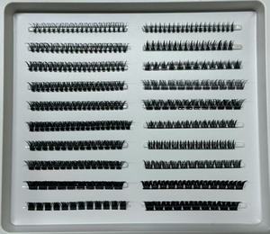 Kit d'extension de cils en grappes personnalisées à prix d'usine, pré-coupées, avec étiquette privée, pour pose DIY - Product Image 3