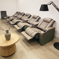 Moderne Kino-Liegesessel-Garnitur für Hotel Villa Keller Medienraum Wohnzimmer Kino-Sitzgruppe Relaxsessel