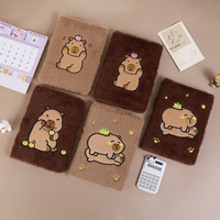 Diario de Peluche de Capibara A5, Cuaderno de Peluche de Dibujos Animados, Bloc de Notas de Oficina, Libreta Hecha a Mano, Regalo de Recompensa para Estudiantes
