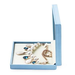 FANXI 럭셔리 사용자 정의 블루 가죽 귀걸이 보석 상자 선물 패키지 케이스 보석 포장 상자 - Product Image 6