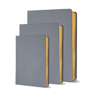 Cahier de notes en cuir couverture souple personnalisé 2025 à faire agendas journal intime A5 à bord doré avec logo