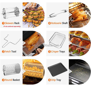 Freidora eléctrica sin aceite, horno, Control Digital, 10 presets de cocina, pantalla táctil, freidora de aire, horno eléctrico doméstico, 110V, 220V, OEM - Product Image 4