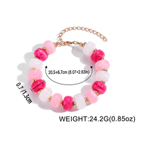 Bracelet perlé fait main en acrylique de haute qualité pour femme, avec grandes perles abacus multicolores, idéal pour les fêtes de Noël et d'Halloween
