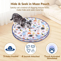 2025 Paws & Pouch Bola Plastik Ramah Lingkungan dengan USB Isi Ulang Mainan Kucing 6.4CM Merek Pet-U untuk Bermain Kucing