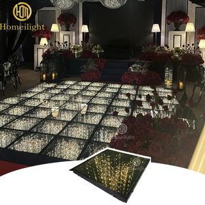 Pista de Baile LED 3D Infinity Fairy de 14*14 pies, Pista de Baile Dorada Magnética y con Cable para Bodas, Fiestas y Discotecas - Product Image 6