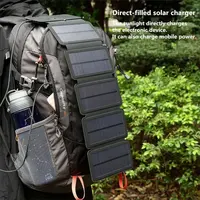 SunPower dobrável 10W 5V 2.1A Dispositivos de Saída USB Carregador de Células Solares Painéis Solares Portáteis para Smartphones