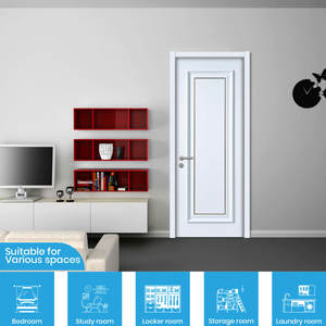 B1078 Maßgefertigte Moderne Holztür mit Gemischter Lackierung Massivholztür Holzfurnier Innentür - Product Image 4