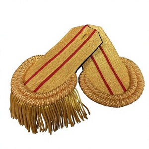 Épaulettes de commandant en toile avec franges, à coudre, personnalisables - Product Image 1