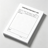 Carnet de bord de chantier personnalisé à une page pour l'enregistrement des travaux et la documentation des questions en instance