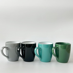 แก้วมัคเคลือบสีทึบแนวอาร์ตสำหรับร้านกาแฟถ้วยเครื่องดื่มแบบพิเศษ - Product Image 1