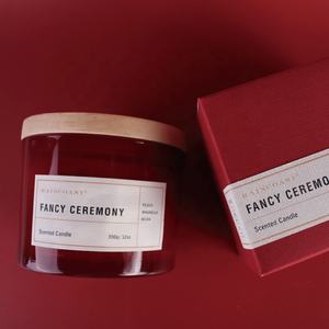 Candele personalizzate RAINCOAST grandi barattoli di candela di <span class=keywords><strong>vetro</strong></span> 3 stoppino candela profumata di lusso con coperchio <span class=keywords><strong>in</strong></span> legno - Product Image 3