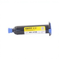 Adhésif UV flexible thixotrope HH-6706 pour collage rapide du verre, du plastique et du métal, colle à durcissement rapide par lumière UV visible