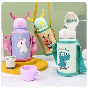 316 Stainless Steel Water Cup with Straw Bounce Cup Portable Kids Thermos Cup - Product Image 1