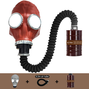 หน้ากากป้องกันใบหน้าแบบเต็มหน้า JM1 ทำจากยาง พร้อมไส้กรองคาร์บอนแบบเปลี่ยนได้ ใช้ซ้ำได้ ล้างทำความสะอาดได้ สำหรับสารเคมี - Product Image 6