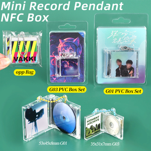 SUNSHING <b>Customized</b> Vinyl Record Keychain NFC <b>CD</b> Case Charms DIY Kpop Album Cover Mini <b>CD</b> Keyring for Music Lover Fan Gift - Product Image 4