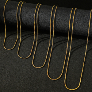 Collana a Catena Intrecciata in Acciaio Inossidabile Stile Hip Hop, Placcata in Oro 18K, Lunghezza Regolare, Stile Casual - Product Image 3