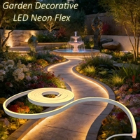 Éclairage de jardin extérieur, étanche IP68, 2700K 3000K 4000K 6500K, W10*H20mm, bande LED néon flexible DC24V, 13.5W, bande LED