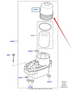 Lr013147 Voor Range Rover/Discovery 4/5/Ster Ader/Jaguar Oliefilter Cover Gloednieuwe Originele Auto-Onderdelen Afdekking Olie Grille Behuizing - Product Image 6