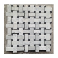 Mosaïque de marbre blanc de Carrare, finition mate, motif en nid d'abeille, carrelage moderne pour chambre d'hôtel