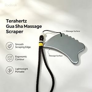 Grattoir Gua Sha en Terahertz en gros, planche <span class=keywords><strong>de</strong></span> <span class=keywords><strong>massage</strong></span> dentelée pour le visage et le corps, soutien au drainage lymphatique, personnalisation du logo OEM - Product Image 5