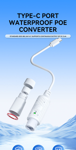 ตัวแปลง POE แบบ USB-C สำหรับกล้องวงจรปิด รองรับ IEEE802.3 Af/at ความเร็วเต็ม 10/100Mbps  48V ถึง 2.4A  แบบกันน้ำสำหรับใช้งานภายนอกอาคาร - Product Image 2