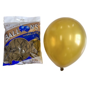High Quality Low MOQ 10 Bags 10inch 2.2g Pearly Shiny Metallic Gold Silver Rose Gold Latex <b>Balloons</b> Single Custom Logo - Product Image 1