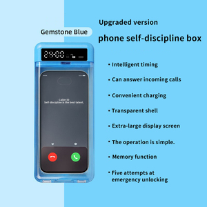 קופסת משמעת עצמית שקופה חדשה לטלפון נייד, מכשיר נייד עם טיימר ללימודים ועבודה במשמעת עצמית, כיסוי לטלפון - Product Image 4
