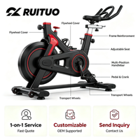 Vélo d'exercice rotatif magnétique en acier pour la maison