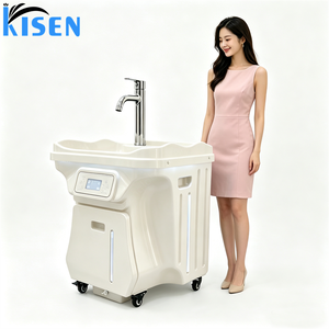 Beauty Salon Exhibition <b>Electric</b> <b>Portable</b> Hair Wash Basin Sink Wash Hand Shampoo Bowl With Water Tanks No Plumbing and <b>Heater</b> - Product Image 6