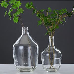 फूलों के लिए आधुनिक स्पष्ट सिलेंडर गोल मुरूनो लंबे बड़े वर्ग सजावटी रंग के हाथ से उड़ा कांच के फूल के लिए - Product Image 3