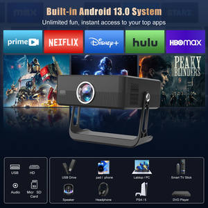 Projecteur intelligent Full HD 1080P, compatible 4K, 300 lumens ANSI, lecteurs multimédias <span class=keywords><strong>en</strong></span> <span class=keywords><strong>streaming</strong></span> avec Wifi BT, projecteurs de films, Proyector, cadeau - Product Image 2