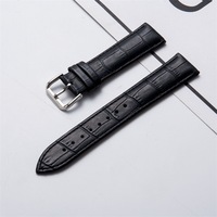Bracelet de montre en cuir de vachette véritable grain bambou 18mm 20mm 22mm unisexe, bracelet de remplacement, vente en gros OEM