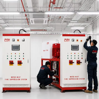 Système de brumisation d'eau haute pression pour salle de batteries
